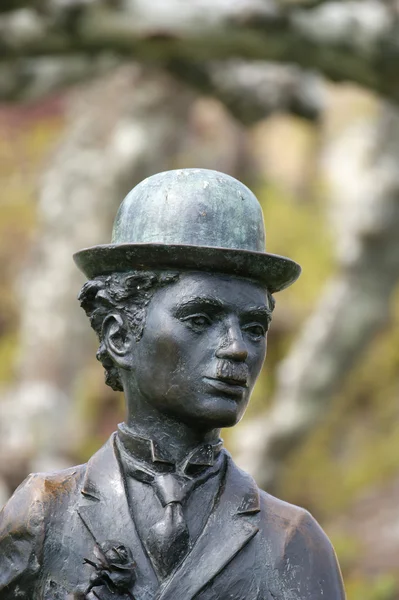 stock image Fragment of the monument to Charlie Chaplin