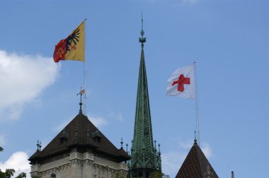 St. Peters Cathedral in Geneva, Switzerland. clipart