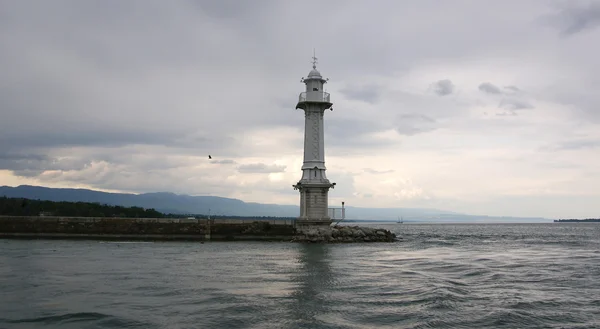 Elveția, Geneva, vedere la Lacul Geneva și la oraș — Fotografie, imagine de stoc