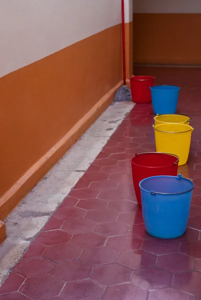 Buckets of color — Stock Photo, Image