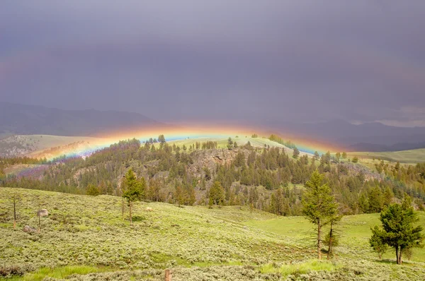 Rainbow hugs the Earth — Stock Photo, Image