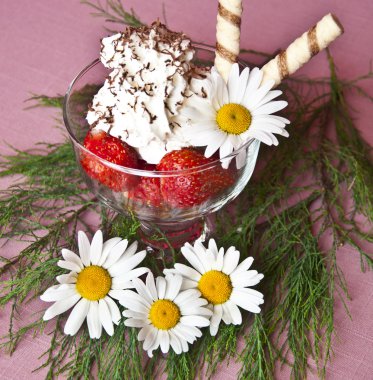 Çilekli krem svzbitymi