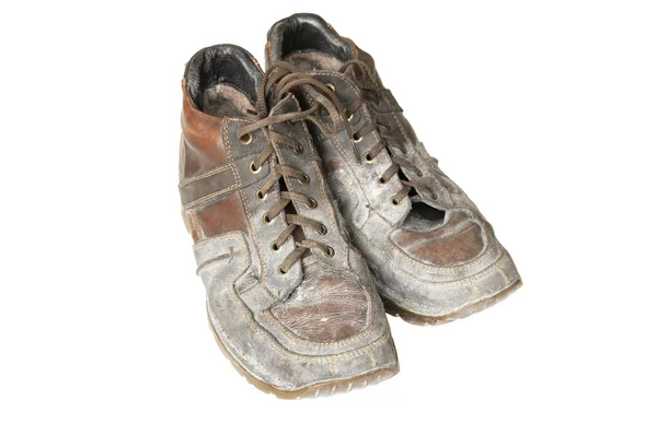 Muddy boots in the construction dust — Stock Photo, Image