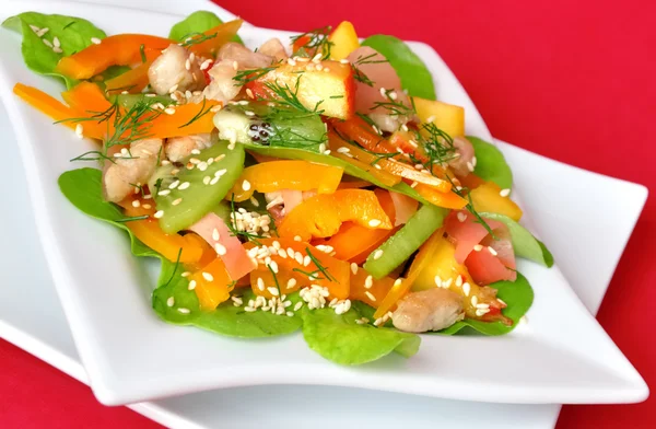 Salad vegetables and arugula — Stock Photo, Image
