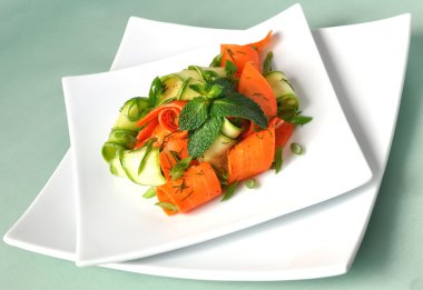 Zucchini salad with carrots clipart