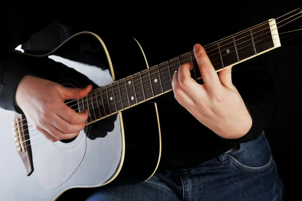 stock image Man playing on guitar