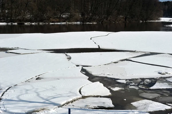 Πάγος στον ποταμό — Φωτογραφία Αρχείου