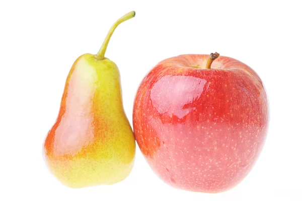 Груша и яблоко — стоковое фото