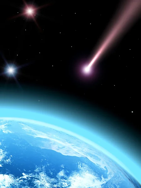 Fallender Komet — Stockfoto