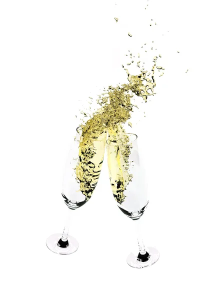 Two glasses with champagne — Stock Photo, Image