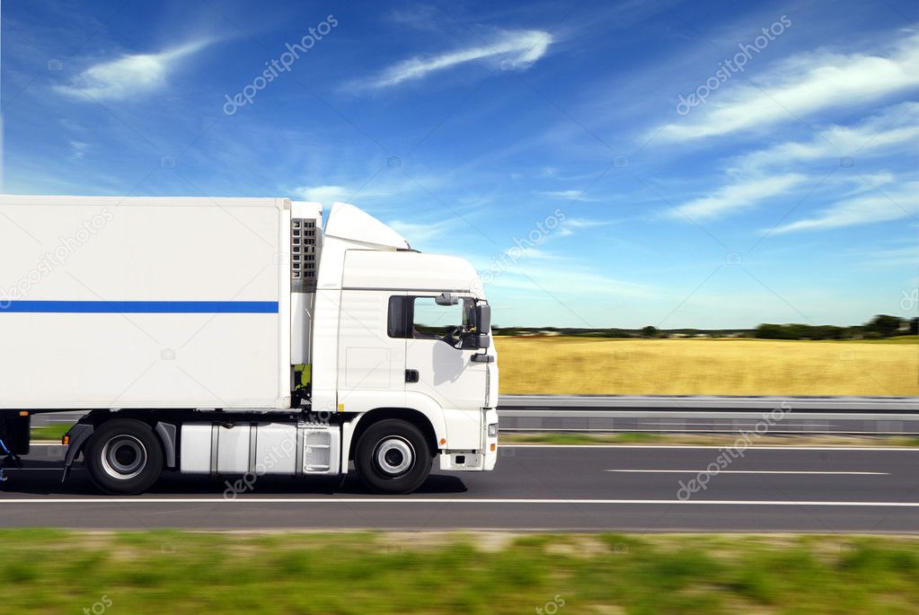 Truck with freight