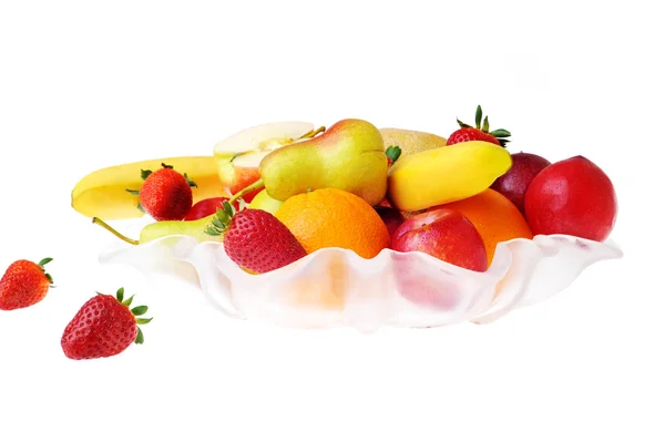 Frukt och jordgubbar — Stockfoto
