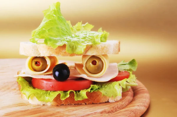 stock image Sandwich looks like face