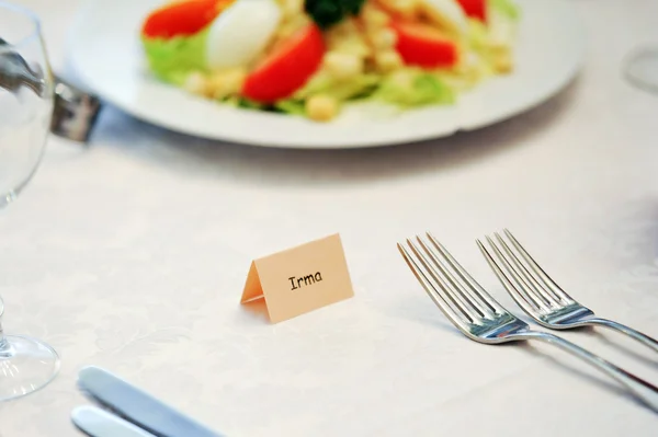 Table appointments for dinner — Stock Photo, Image