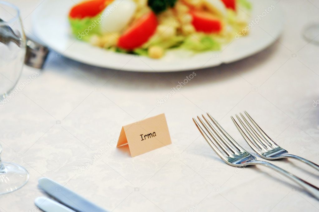 Table appointments for dinner