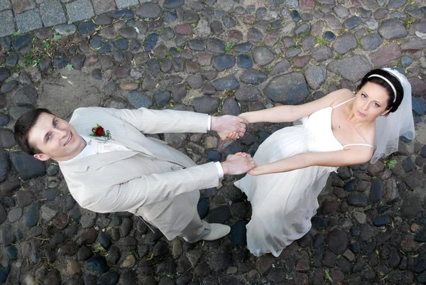 Esguicho e noiva — Fotografia de Stock