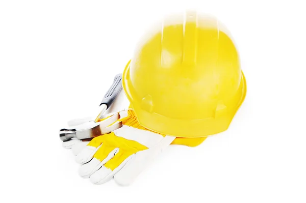 Helm en handschoenen — Stockfoto
