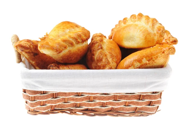 Pies in basket — Stock Photo, Image