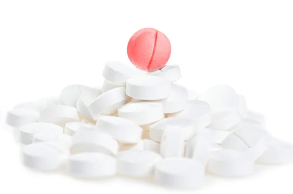 Белые таблетки — стоковое фото