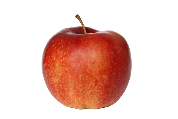 Mărul roșu izolat pe alb — Fotografie, imagine de stoc