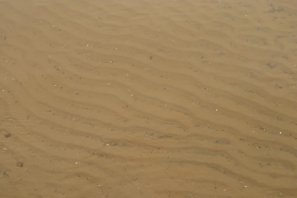 Zandstrand golven op rivier bodem — Stockfoto