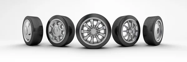 stock image Five tyres