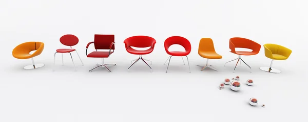 Cadeiras de design moderno — Fotografia de Stock