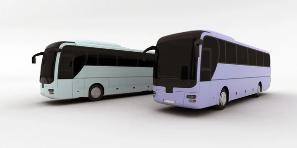 Dwa autobusy — Zdjęcie stockowe