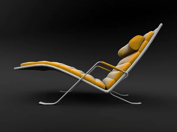 Interieur design lounge stoel geïsoleerd op zwart — Stockfoto