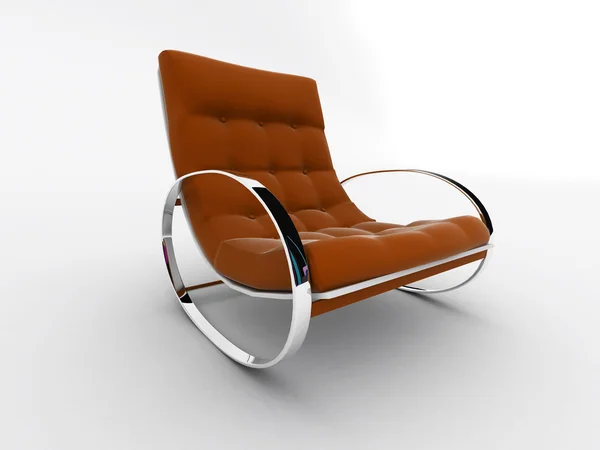 Interieur design schommelstoel geïsoleerd op wit — Stockfoto