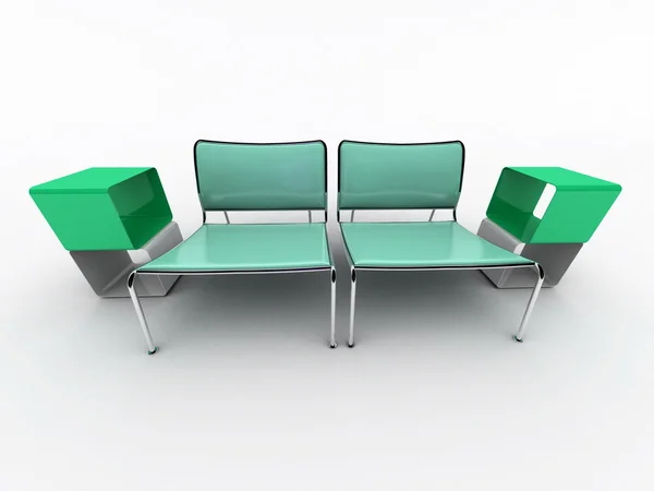 Inredning stolar isolerad på vit — Stockfoto