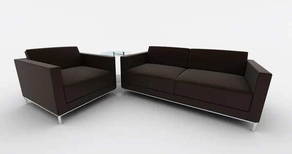 Colección de muebles aislados en blanco — Foto de Stock