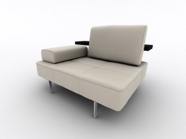 beyaz izole iç tasarım kanepe