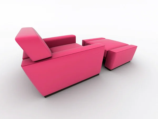 Дизайн интерьера кресла изолирован на белом — стоковое фото