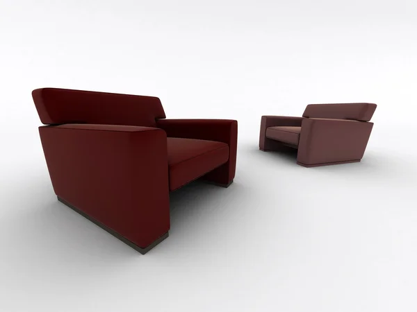 Дизайн інтер'єру крісла ізольовані на білому — стокове фото