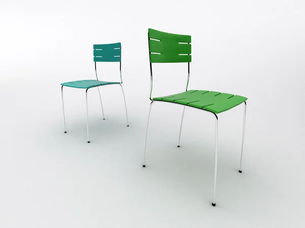 Sedie di design interno isolato su bianco — Foto Stock