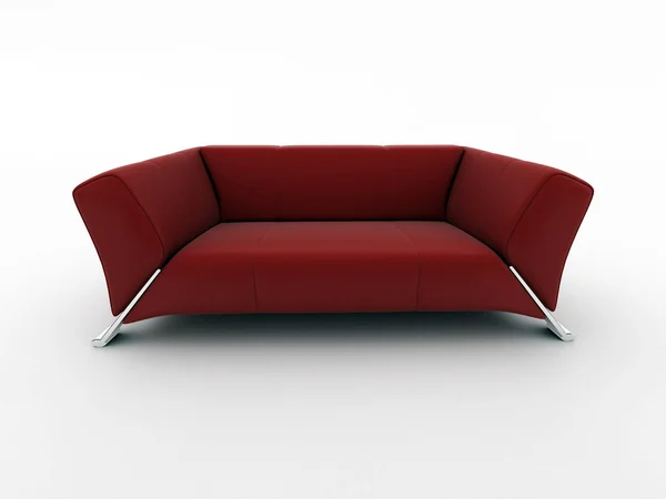 インテリア デザインのソファを白で隔離されます。 — ストック写真