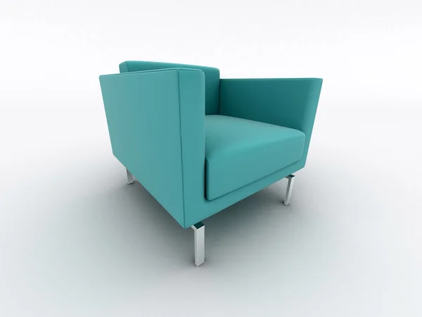 Дизайн интерьера кресла изолирован на белом — стоковое фото