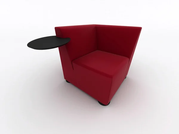 Design d'intérieur fauteuil hi-tech isolé sur blanc — Photo