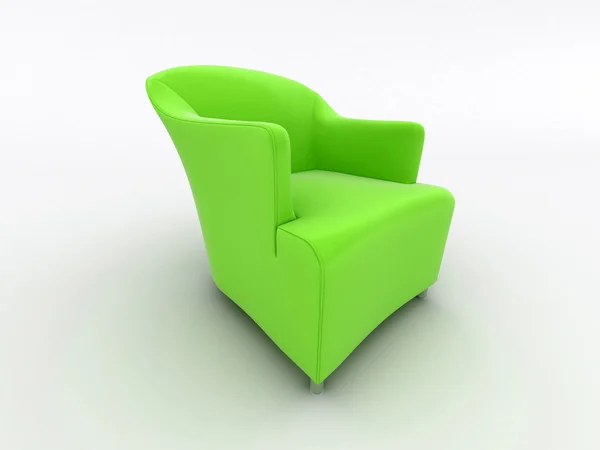 白で隔離されるインテリア ・ デザインの肘掛け椅子 — ストック写真