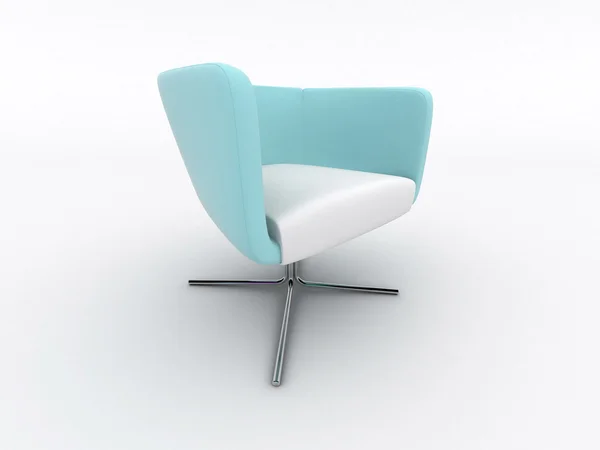 เก้าอี้ออกแบบตกแต่งภายในแยกจากสีขาว — ภาพถ่ายสต็อก