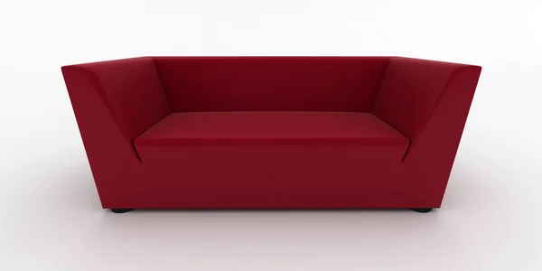 Projektowanie wnętrz kanapa na białym tle — Zdjęcie stockowe