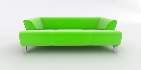 Projektowanie wnętrz kanapa na białym tle — Zdjęcie stockowe