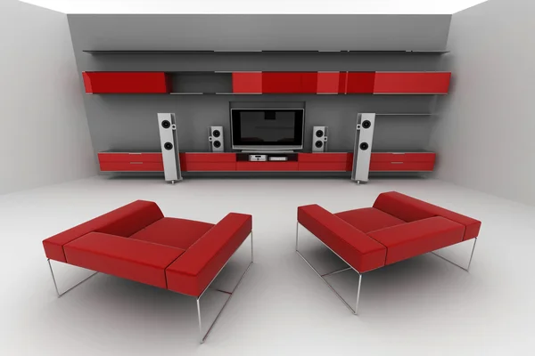 Hi-tech room with electronics — Stock Photo, Image