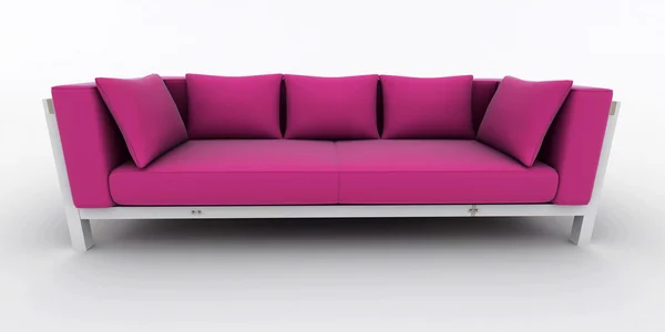 Interior Design Sofa isoliert auf weiß — Stockfoto