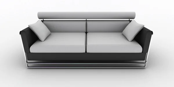 Interieur design sofa geïsoleerd op wit — Stockfoto