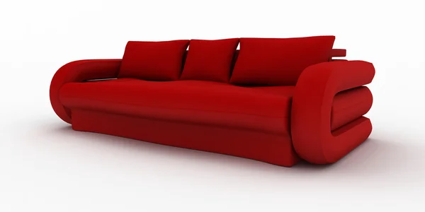 Sofa desain interior diisolasi pada warna putih — Stok Foto