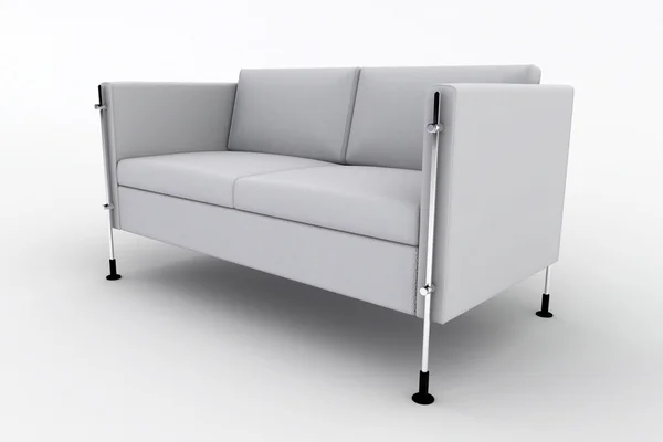 Sofá de design de interiores isolado em branco — Fotografia de Stock