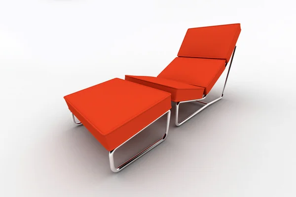 Projektowanie wnętrz fotel na białym tle — Zdjęcie stockowe