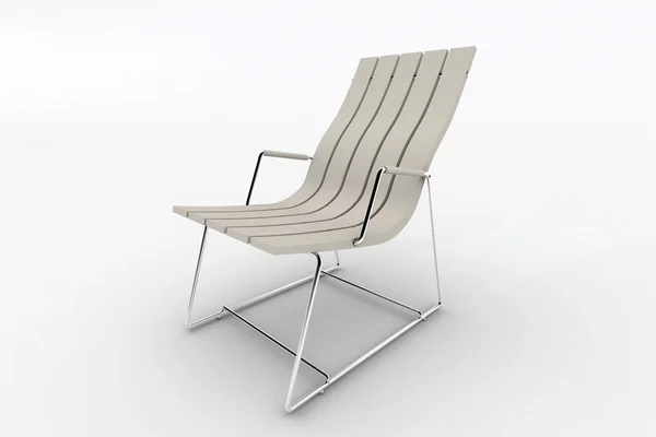 Beyaz izole iç tasarım sandalye — Stok fotoğraf
